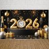 New Year Decor Lightweight Material Party Decoration Event Backdrop Decorative Design 2026 Celebration Banner For New Year Party