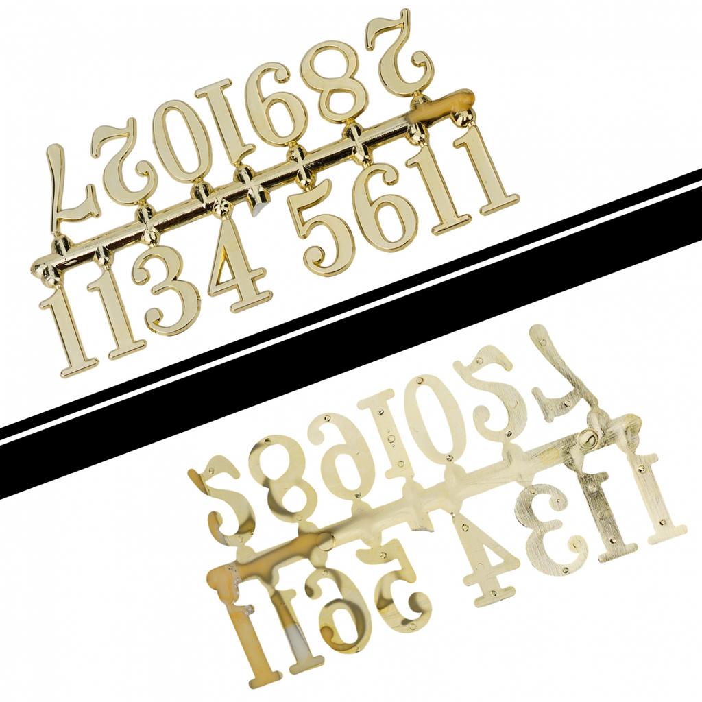DIY Clock Numerals Parts Gold Plastic Roman Numerals