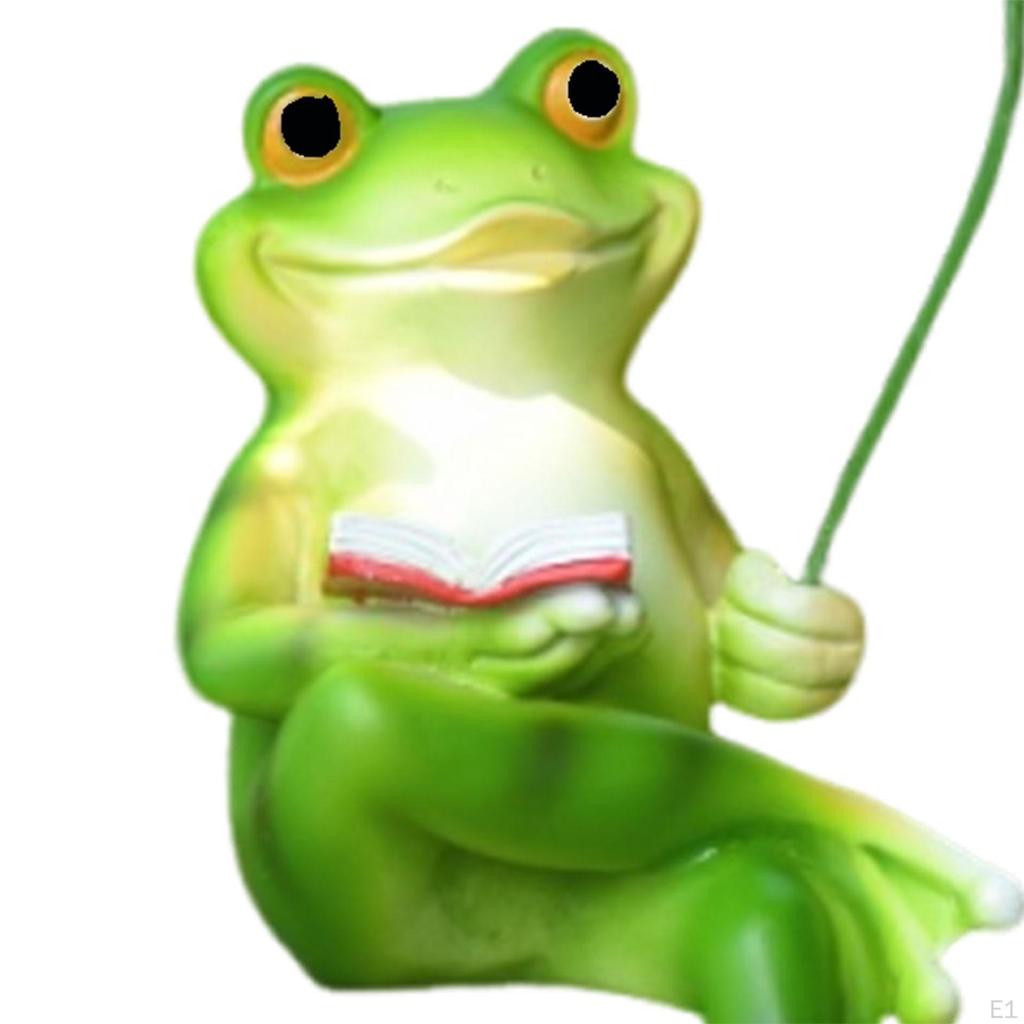 Animal Sculpture Frog Statue for Lawn Desktop Park Ornament Resin Figurine Party Favor