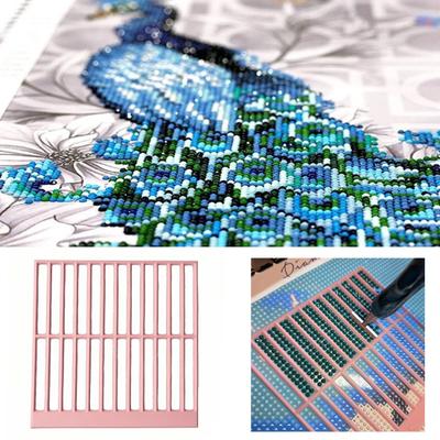 Kunststoff-Lineal für Strassmalerei, DIY-Zubehör für Diamantkunst, Platzierungswerkzeug für gerade Linien für 5D-Strassmalerei