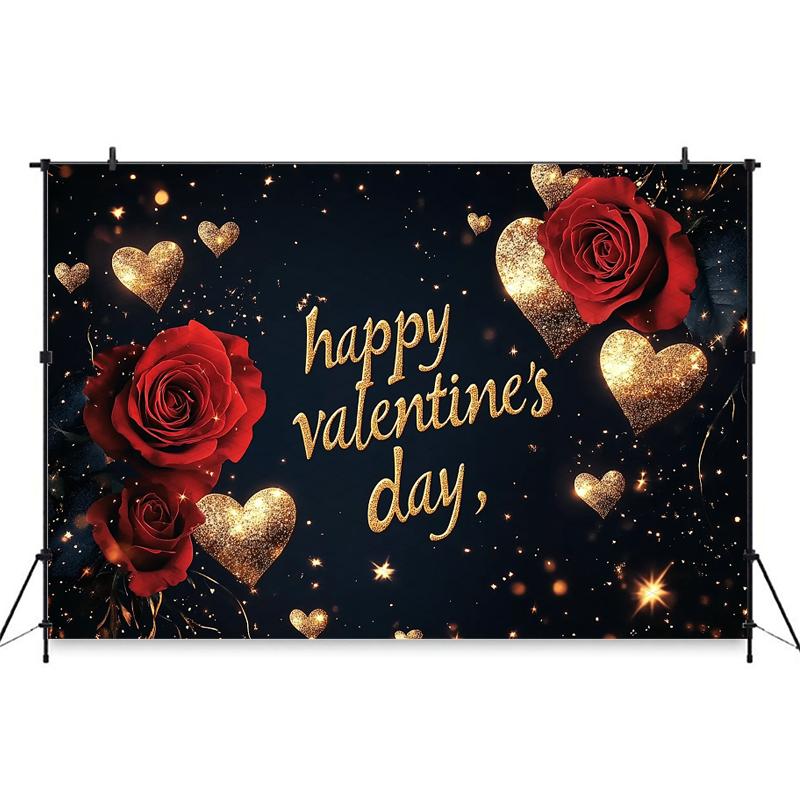 Mocsicka Happy Valentine's Day Photo Background Flowers Door Red Rose Love Wallpaper Decorations Adult Princess Wedding Backdrop