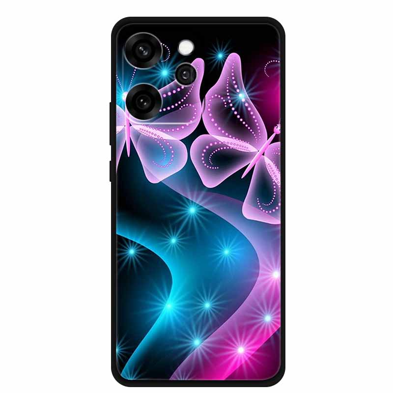 For Oppo Reno15 Phone Case TPU Soft Silicone Tech Style Case for Oppo Reno 15 Flower Heart-shaped Protector Cover PLW110 Coque