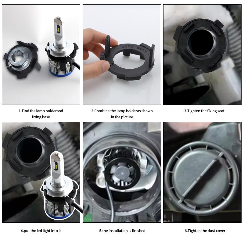 10PC H7 Car Led Headlight Base Replacement Holder Adapter Retainer Cover For VW New Lavida Touran Tiguan Lamando Skoda Octavia