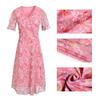 Frauen Sommer Casual Kleid Damen Mittleren Alters Print Kurzarm Plissee Kleider Weibliche Vintage V-Ausschnitt Vestidos