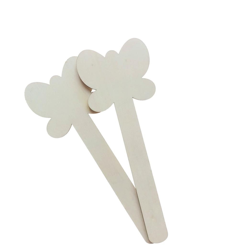 10 Stück Holzstern-Stab Magische Stern-Stäbe DIY Mal-Stäbe Unfertiger Holzstern-Stab Prinzessinnen-Fee-Stab für Party-Mitgebsel Kunst