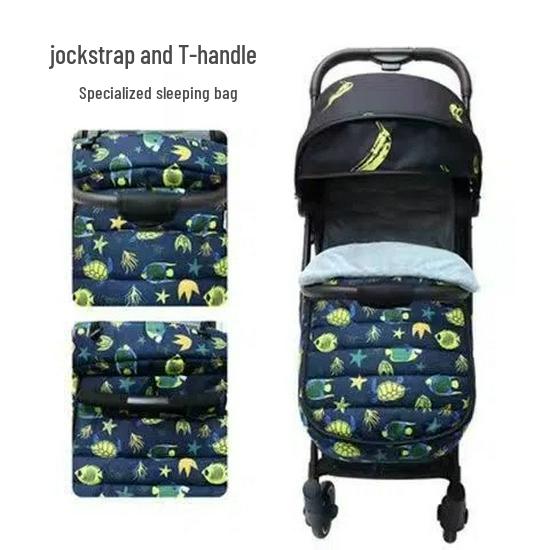 Warm Windproof Stroller Sleeping Bag & Foot Cover: Thick Cotton Pad for Autumn/Winter