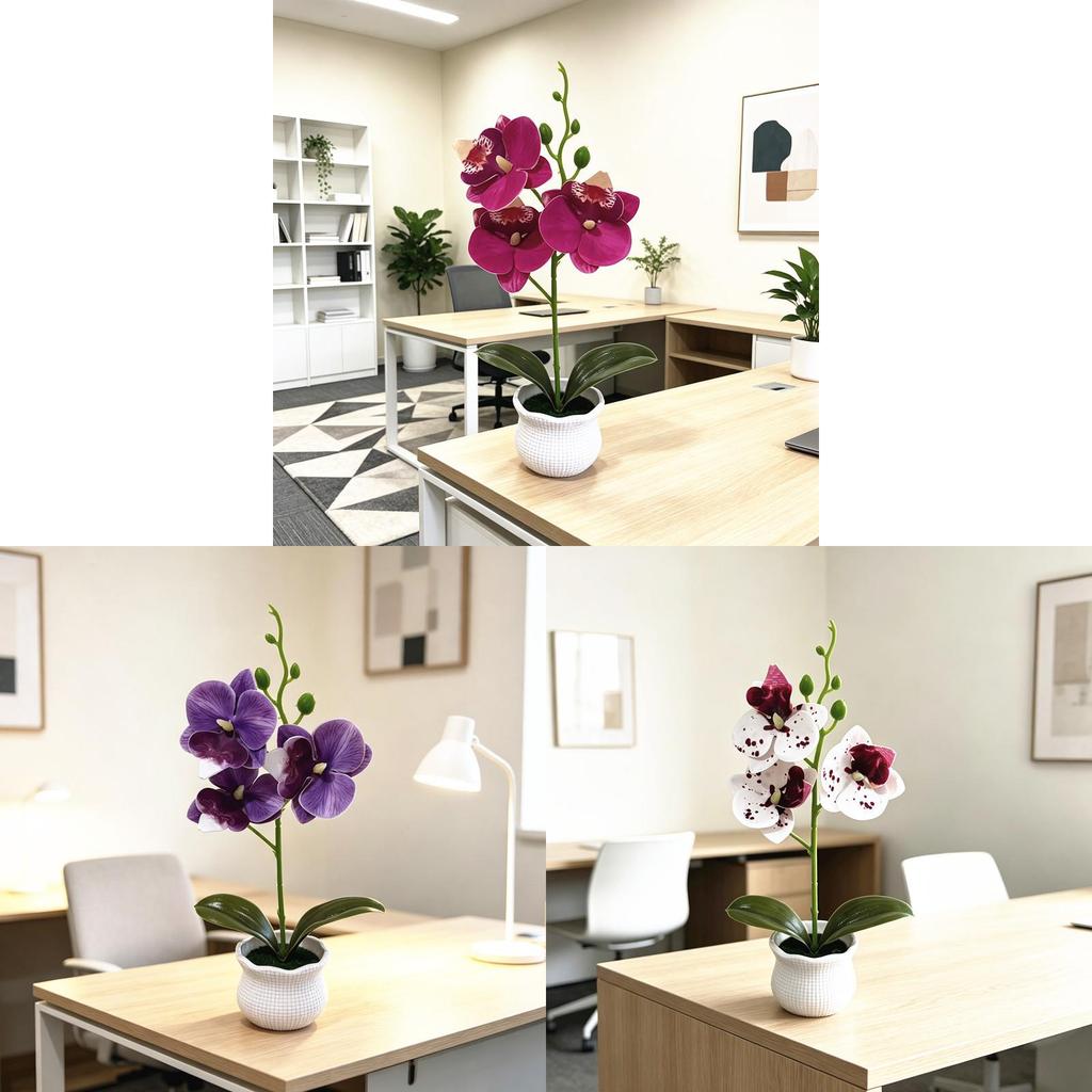 Butterfly Orchid Artificial Flower Pot For Wedding Decor And Home Interior Display
