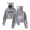 Hot K-pop Anime Kpop Demon Hunter Crop Tops Women Sweatshirt Long Sleeve Girls Fashion Hoodie