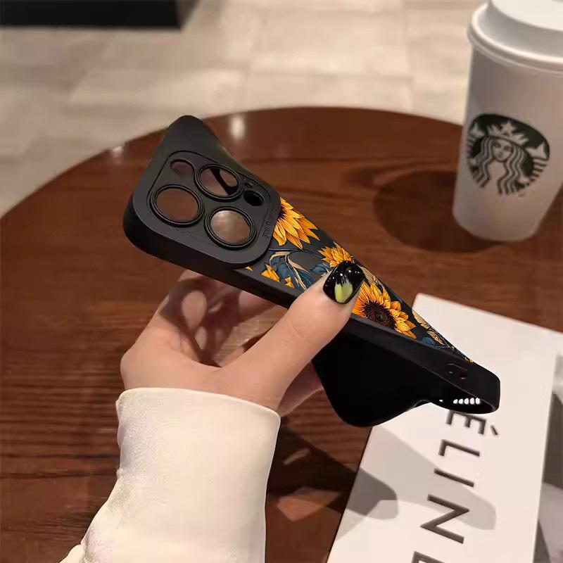 Sunflower Pattern Phone Case For Xiaomi Redmi Note 14 13 12 Pro Plus 5G 12S 11 10 Redmi 12 13 13C Shockproof Soft Silicone Cover