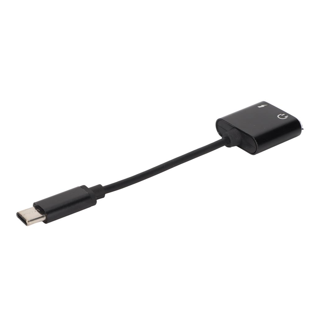 2 in 1 Headphone Adapter Type C to 3.5mm Port Charging Port   Portable Earphone Converter