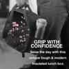 Sakura Japanese Cherry Blossom Insulated Lunch Bag with Shoulder Strap Portable Thermal Bento Tote Bag for Work Travel Picnic