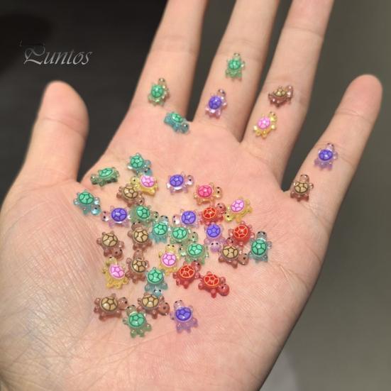 100 Pcs Mini Turtle Figurines Glow In The Dark Turtle Ornaments Miniature Turtle Statues for Fairy Garden Decor DIY Crafts Micro Landscaping