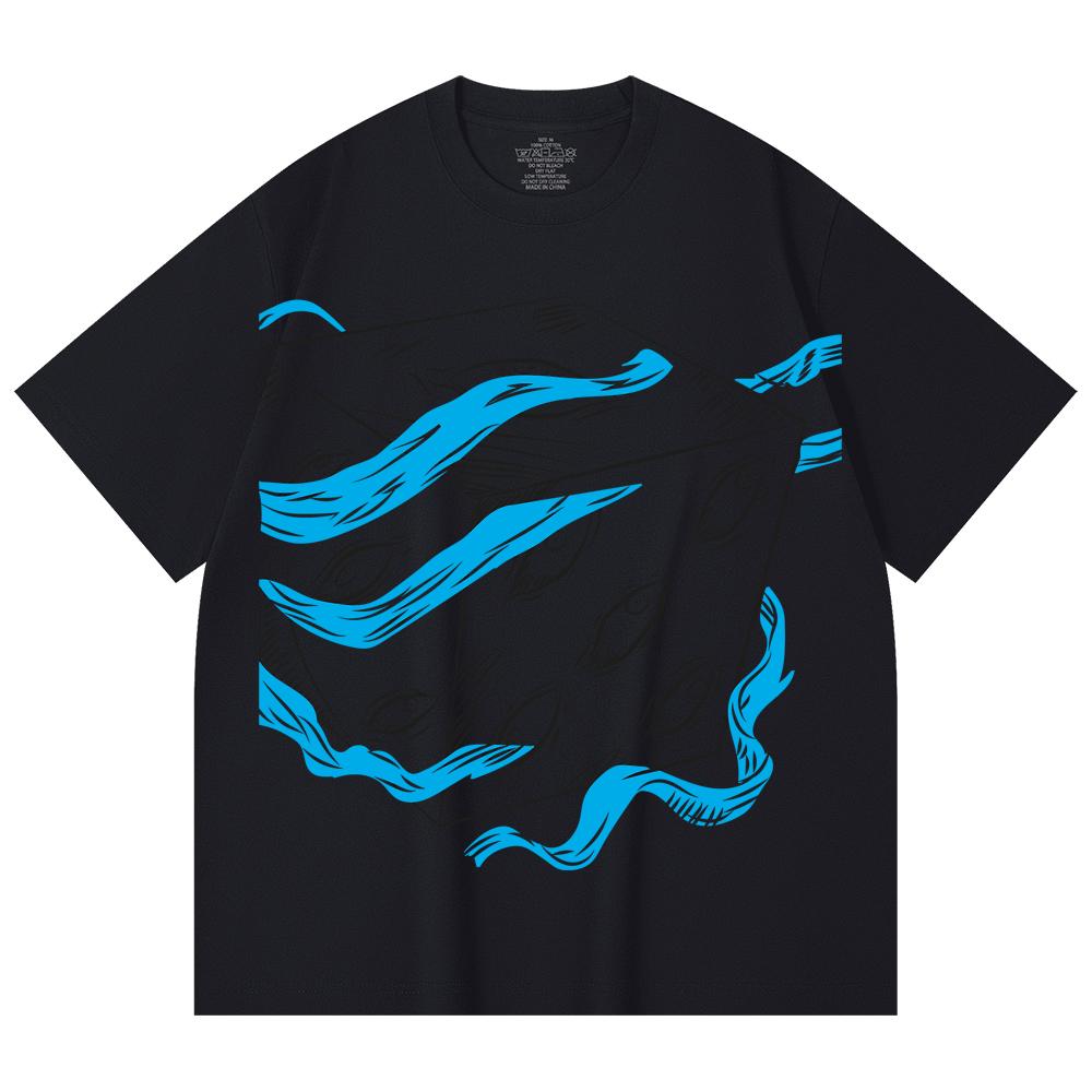 230 Gsm 100% Cotton Jujutsu Kaisen V59 Gojo Print Unisex Heavy Cotton T Shirt