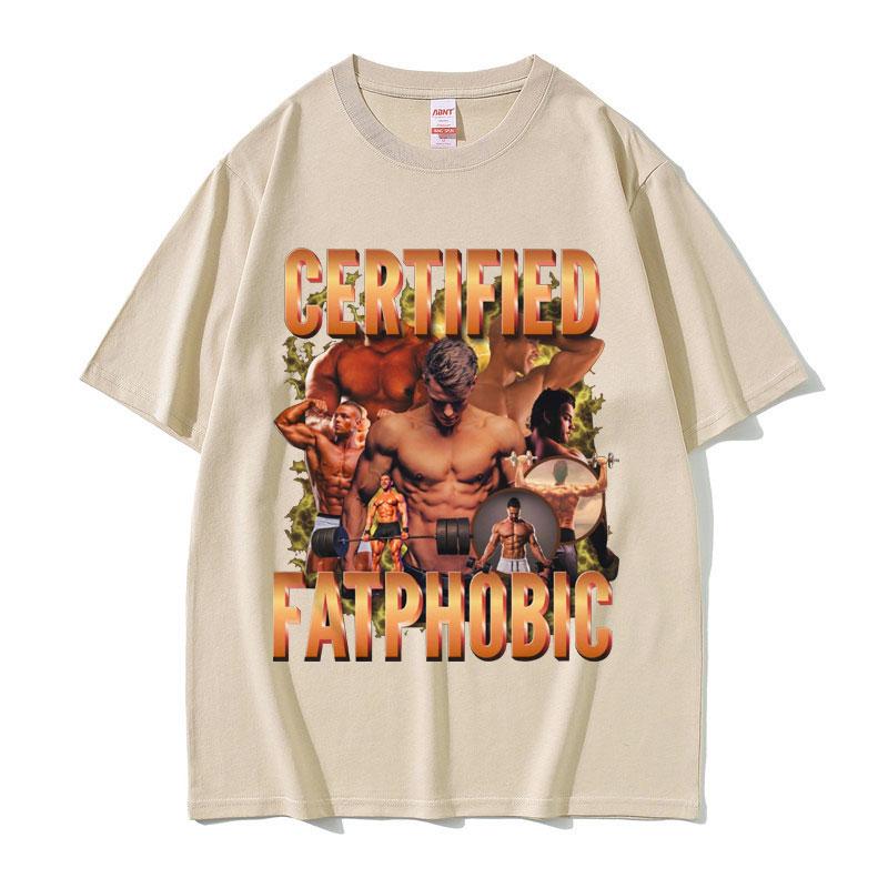 Lustige Zertifizierte Fettphobische Fitnessstudio Pump Cover T-Shirts Männer Frauen Lässiges Baumwoll-T-Shirt Workout Bodybuilding Sommer T-Shirt
