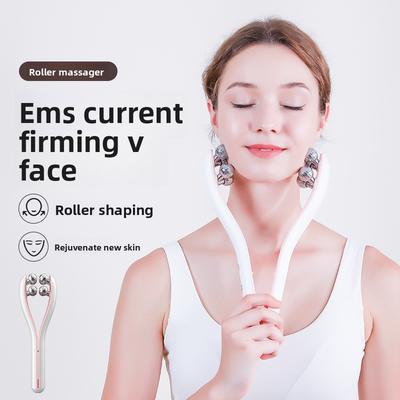 V-förmiger Roller Gesichtsmassage Schönheitsinstrument, Kleines V-Gesicht Lifting und Straffung Doppelkinn Mikrostrom Artefakt Massagegerät