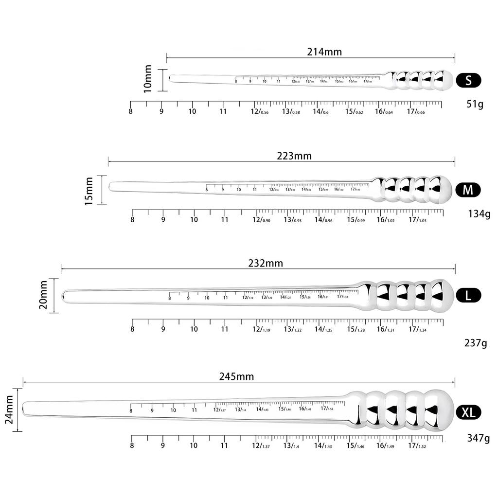 Unisex Urethral Expansion Urethral Rod Stainless Steel Metal Prostate Massager Penis Plug Sex Toy for Man Sounding