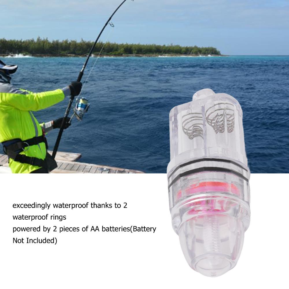 2PCS Waterproof Deep Drop Fishing Light AA Battery Powered Underwater Fish Light Sea Fishing