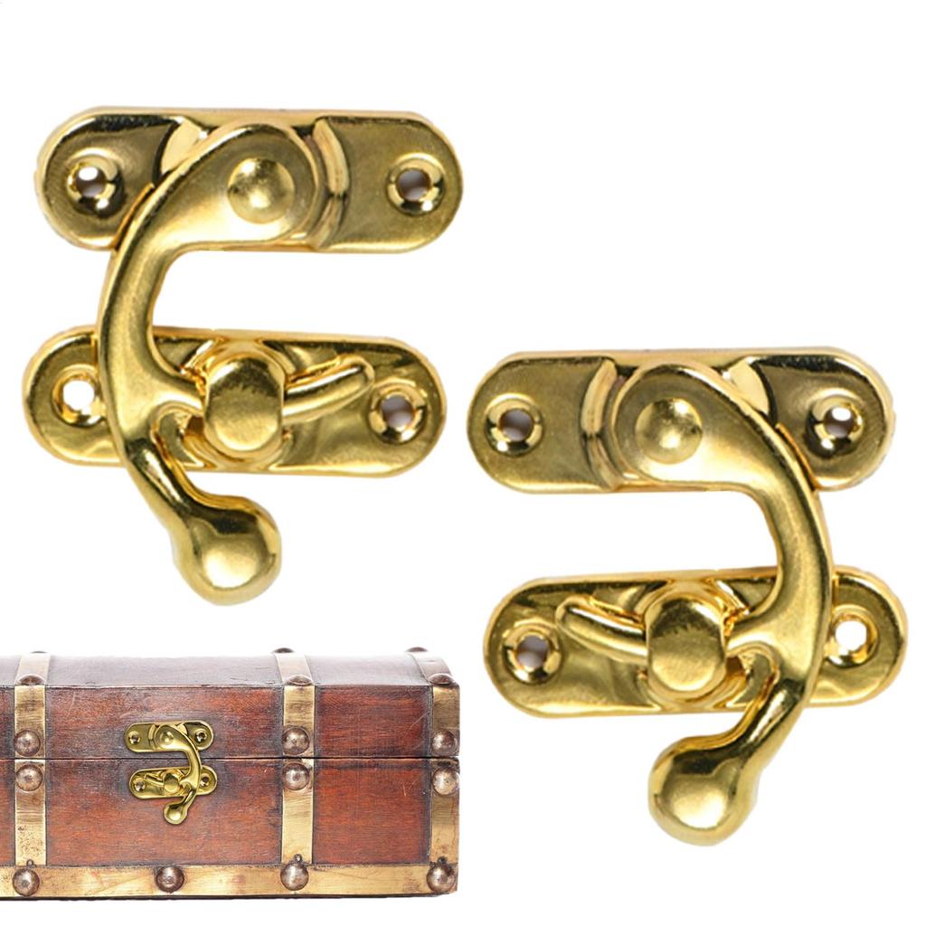 Starožitný Hák Závěs 2ks Retro Starožitný Box Spouštěcí Západka Zámek Vintage Styl Mini Hasp Závěs S Montážními Šrouby Pro Šperkovnici