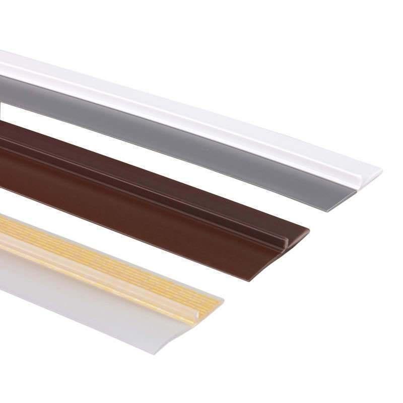 Soundproof PVC Door Bottom Seal Strip Self Adhesive Strong Adhesion Dustproof Easy Trim for Home Garage Office Entry Doors