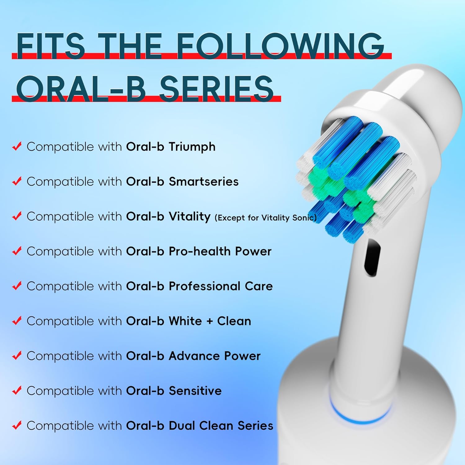 Сменные насадки для зубной щетки Oral B, Насадка Professional Soft Clean, Совместимая с Oral B Braun, Сменные насадки, Рефил Pro