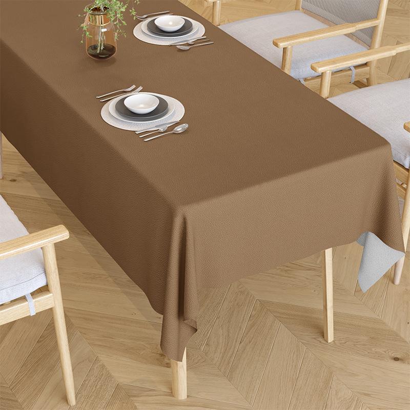Tovaglia Impermeabile e Oil-proof, Copritavola Rettangolare Lavabile Anti-scottatura, Tovaglia Monocolore di Lusso per Tavolo da Pranzo Tavolino da Caffè