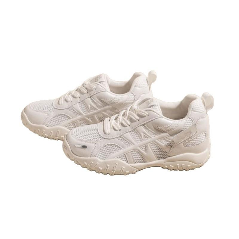 Cm Inner Height Increase Women's New Summer Mesh White Shoes Breathable Small Sports and Leisure Shoes