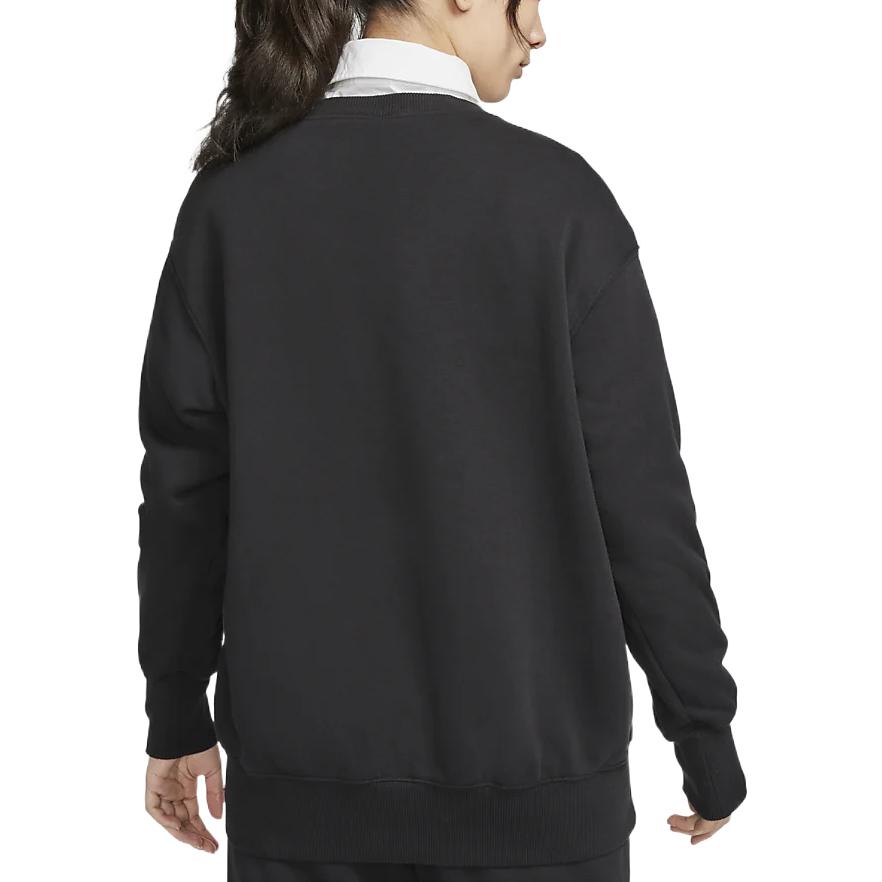 Nike FW22 Letter Logo Print Crew Neck Long Sleeve Sweatshirt Women Sweatshirt Black DZ4626-010