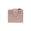 Gucci GG Marmont Series Gold Label Logo Quilted Zipper Closure Leather Card Holder Wallet Regular Women's Pink