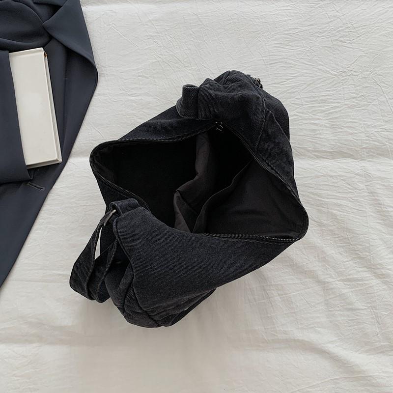 Crossbody Bag Large Capacity Denim Bag Women's Retro Shoulder Bag