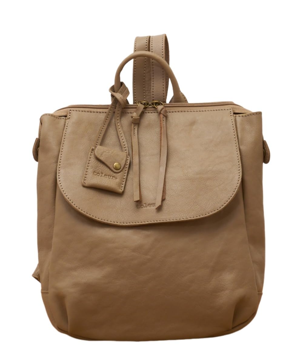 

Toleur Tola Cow Leather Backpack, Gray Beige, Women s, Natural Leather, Genuine Leather, 11999-GBE