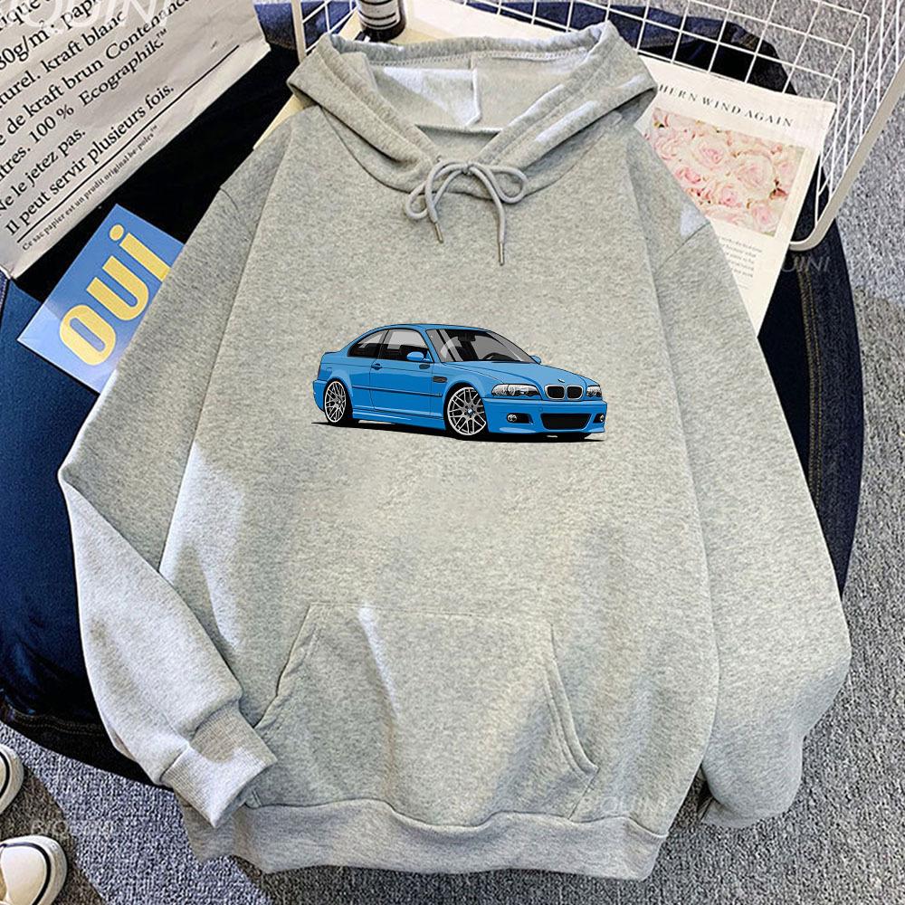 46 Car Printing Hoodies Women Men Long Sleeve Hooded Sweatshirts Unisex Casual Streetwear Y2K Street Fashion Pullover Clothing