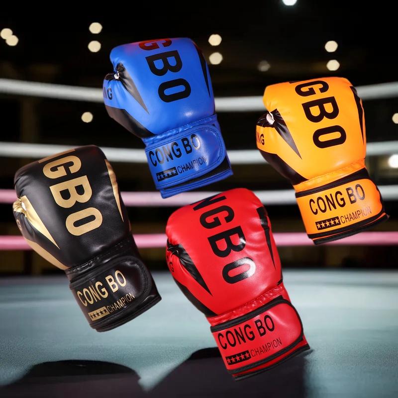 Kids 6oz Professional Boxing Training Sparring Gloves PU Leather Kids Breathable Muay Thai Punching Karate Training Gloves