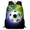 Kids Soccer Backpack Elementary School Students Large Capacity Lightweight Anti-Shock Ergonomic Design With Cartoon Print