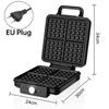 4-Scheiben Antihaft-Waffelautomat Doppelseitige Heizung Temperaturregelung Pfannkuchen Eierkuchen Backmaschine