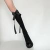 1Pair Sweet Nylon Middle Tube Sock Black White Bowknot Harajuku Sock Bowknot Sock Women