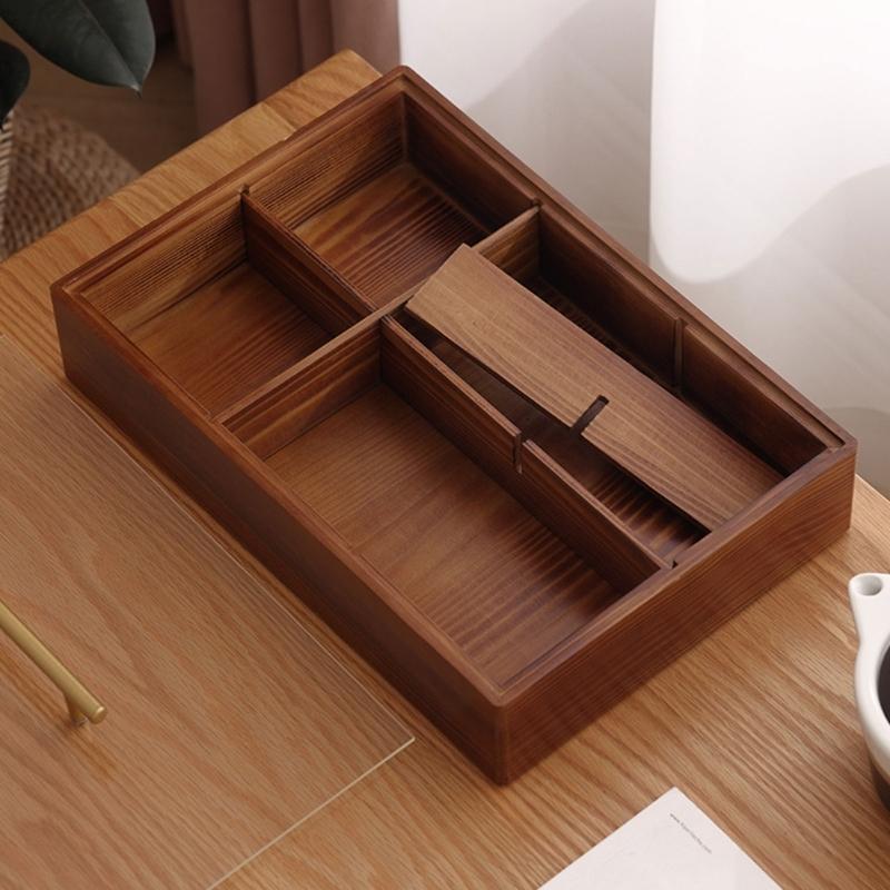 Stylish Candy Box Elegant Wood Dry Fruit Container with Cover for Living Room Elegant Snack Organizer for Household Use
