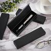 10pcs Black Ballpoint Pen Gift Box with Magnetic Closure Long Necklace Cardboard Case for Watches