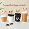 Disposable Double-Layer Coffee Cups with Lids