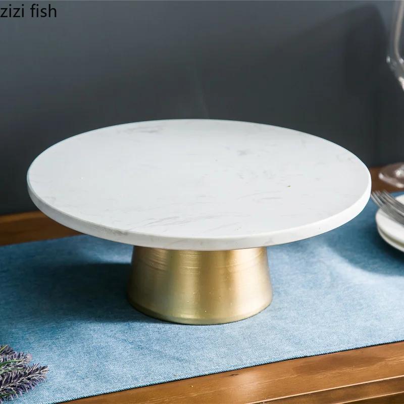 

Кованый мраморный противень для торта Подставка для торта Десертный стол Витрина Подставка для десерта Тарелка для димсамов Реквизит для фотосъемки