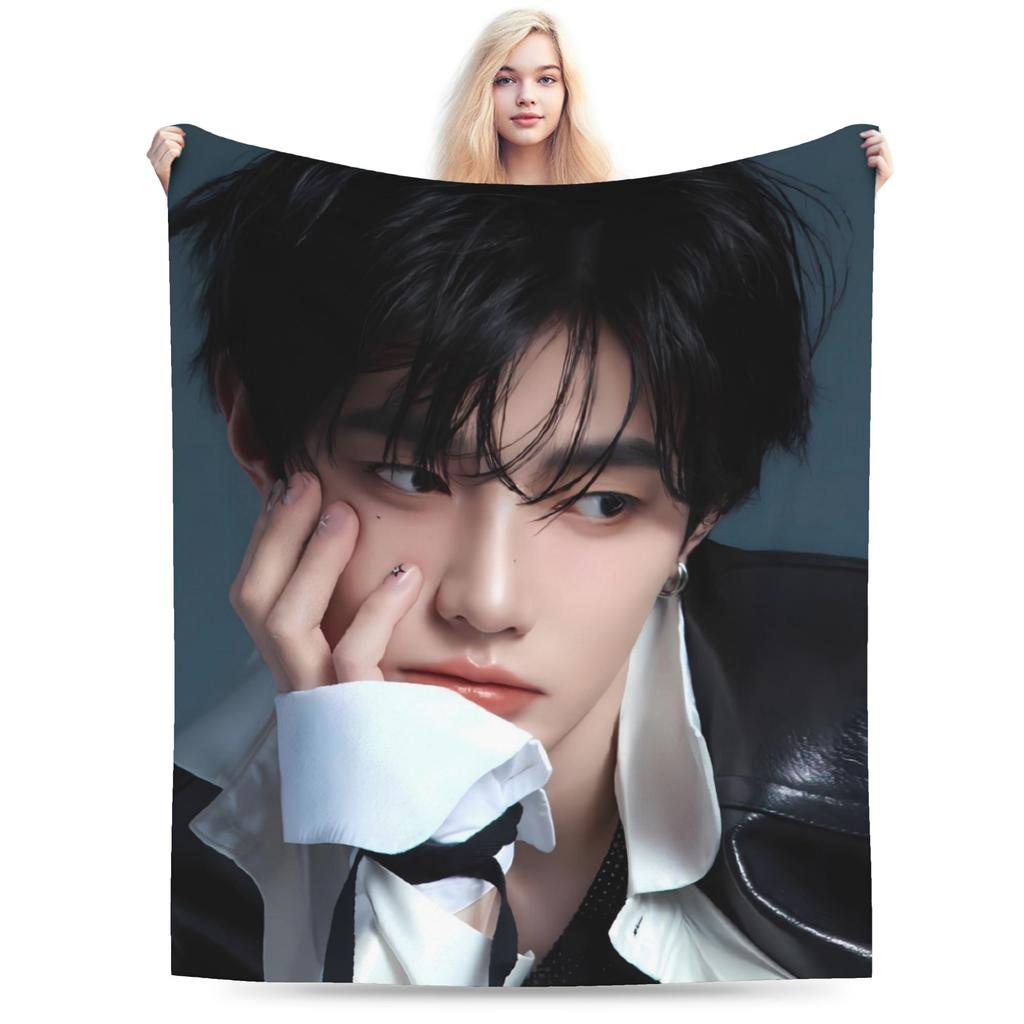 Sung Han Bin Plush Blanket Boy Girl Flannel Throw Blanket For Outdoor Warm Soft Zerobaseone Quality Bedspread Birthday Gift