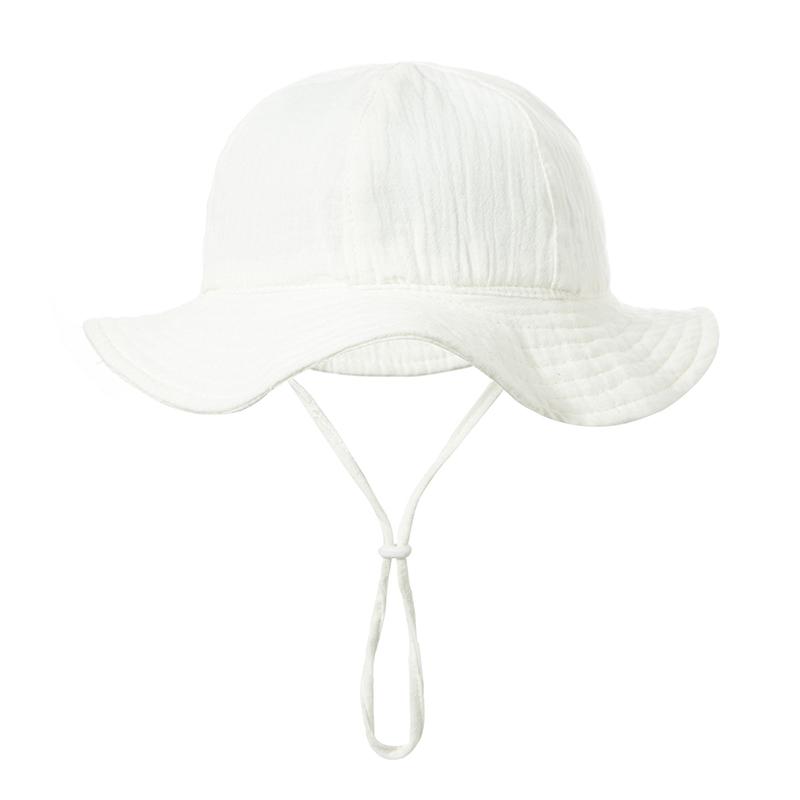 Baby Cotton Bucket Hat  Children Sunscreen Outdoor Caps Boys Girls Print Hat Unisex Beach Fishing Hat