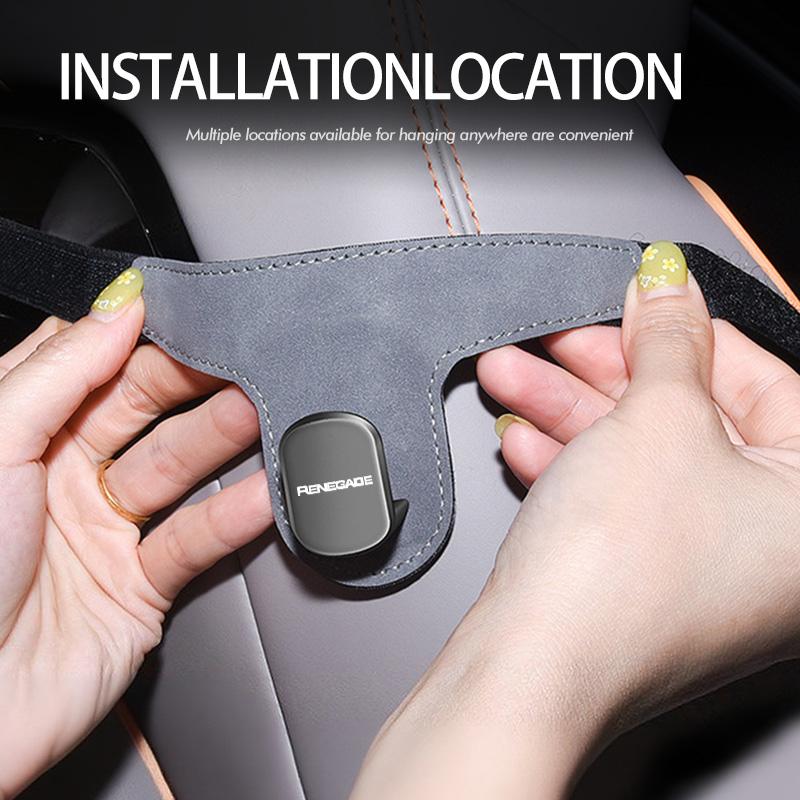 Car Back Seat Hook Hanger Storage Organizer Holder Accessories For Jeep Grand Commander Trailhawk Rubicon JL JKU TJ YJ AKN1