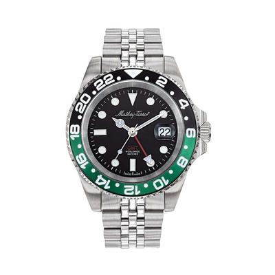 Pánské hodinky Rolly Mathy Vintage GMT Nerezová ocel Černý Quartz H903ANV 100M
