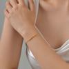 Cut-faced Round Bent Pipe Bracelet for Women,Gold Color Stainless Steel Minimalist Bracelets,Fashion Jewelry Gifts