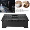 Portable Folding Step Stool Black Step Ladder for Elderly Pregnant Bathroom Travel Use