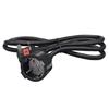 Portable Use Cable, EU 4.8mm Female Receptacle with British Three Pin Male End, Black Three Wire Cord for Mains Matching