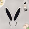 Pluizige Konijnenoor Hoofdband Staart Set Halloween Kostuumfeest Cosplay Y2K Zoet Punk Accessoire