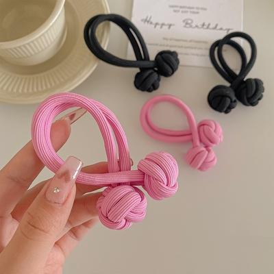 Simple Mignon Épais Durable Élastique Cheveux Élastique Femmes Filles Attache Cheveux Corde Anneau Accessoires Coiffe Couvre-chef Porte Queue de Cheval