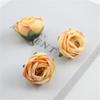 Retro Rolled Edge Silk Rose Flower, Artificial DIY Material for Gift Box, Decoration, and Wedding Arrangement