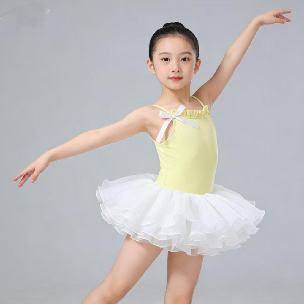 Girls' Spaghetti Strap Ballet Costumes with Gauze Skirt for Practice & Performance – Spring/Autumn New Styles